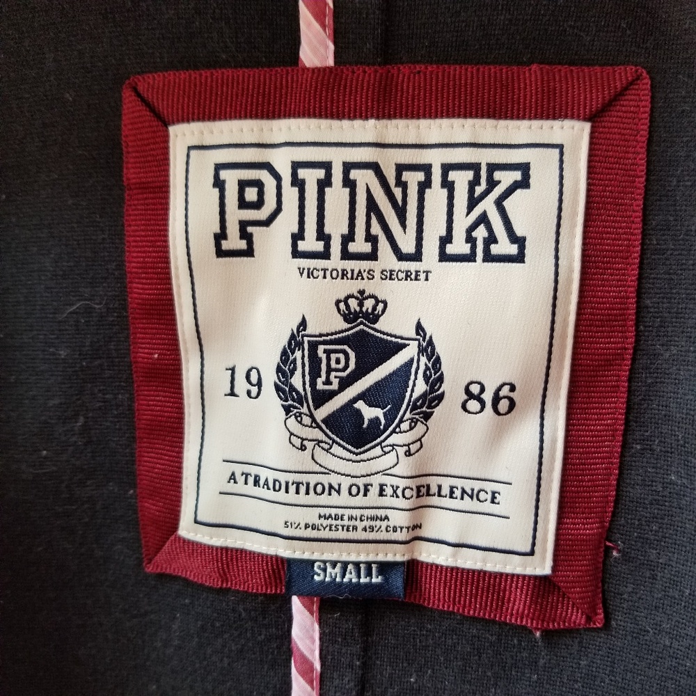 Vintage PINK Victoria's Secret Navy Prep Blazer with Crest - Picture 6 of 8